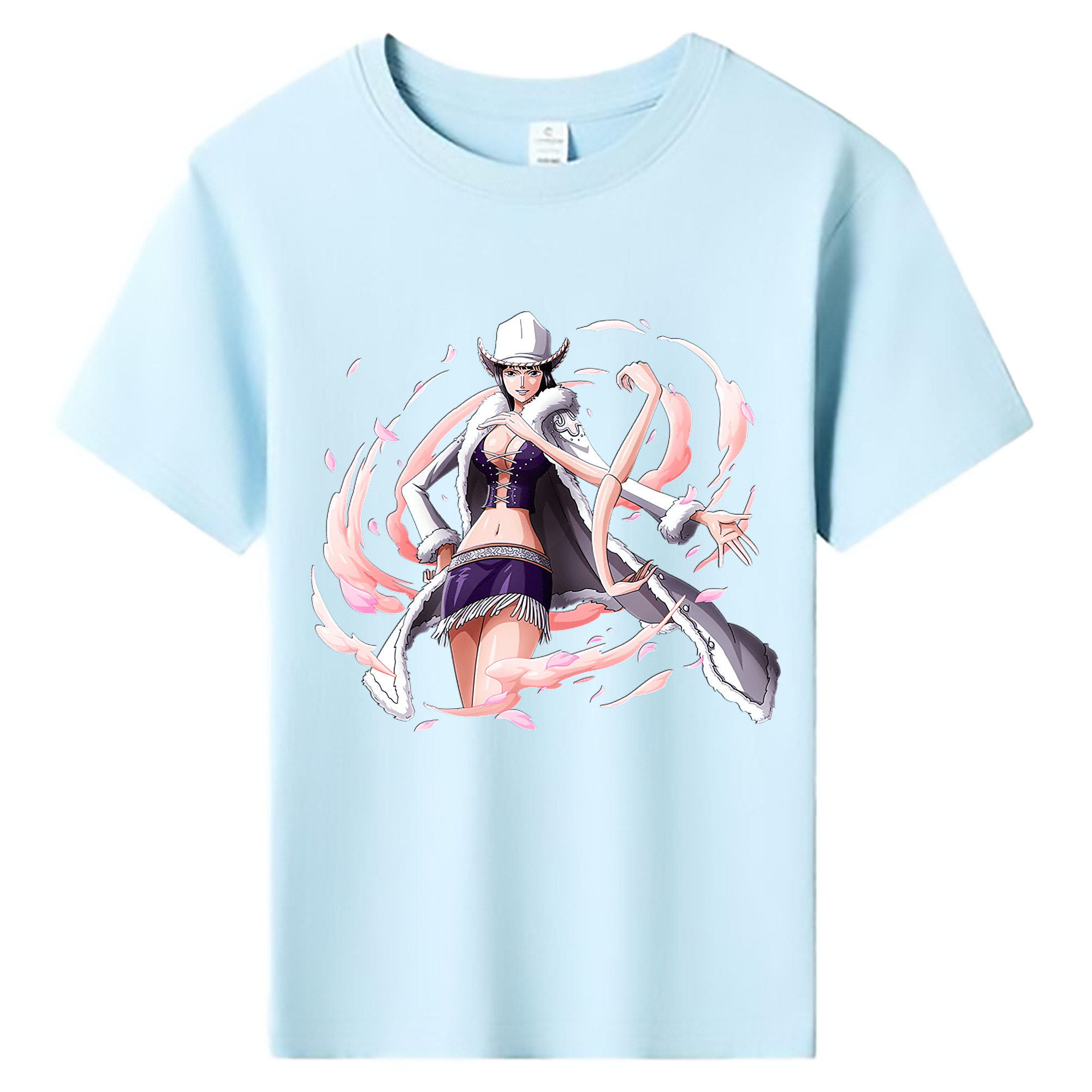 （画像用） ワンピース ニコ・ロビン ONE PIECE Nico Robin 綿100％キッズTシャツ（フロントプリント）